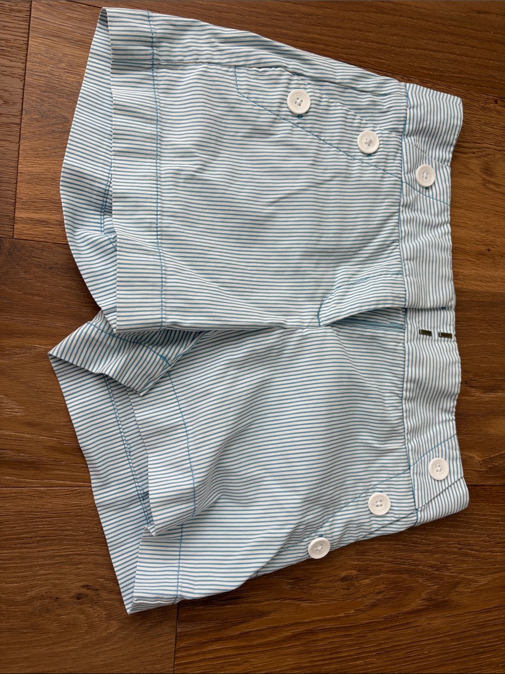 Loft Light Blue Pinstripe Shorts - Sz 0